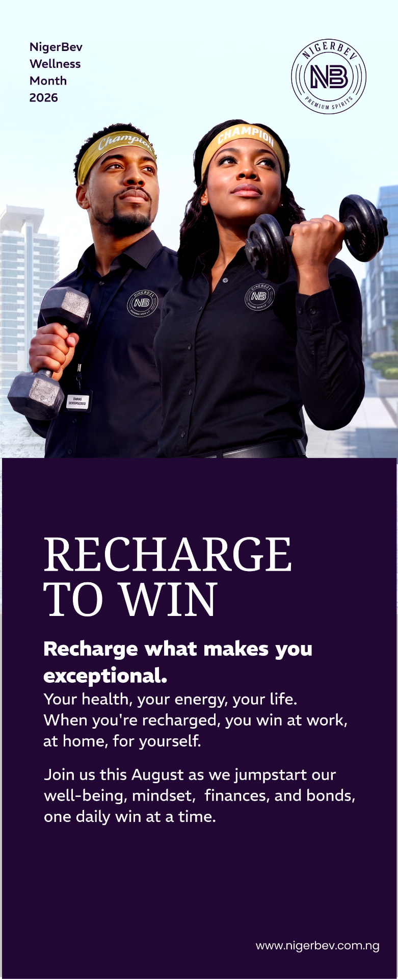 NigerBev Wellness Month 2026 — Recharge to Win campaign
